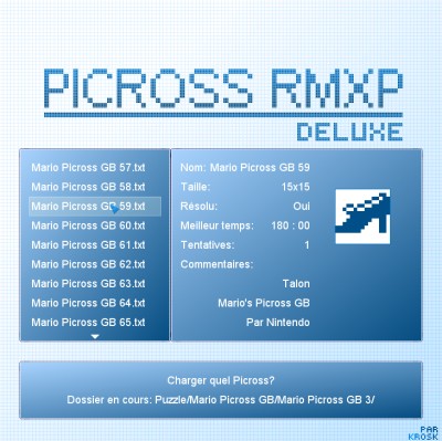 Screenshot de PicrossRMXP Deluxe (2009)