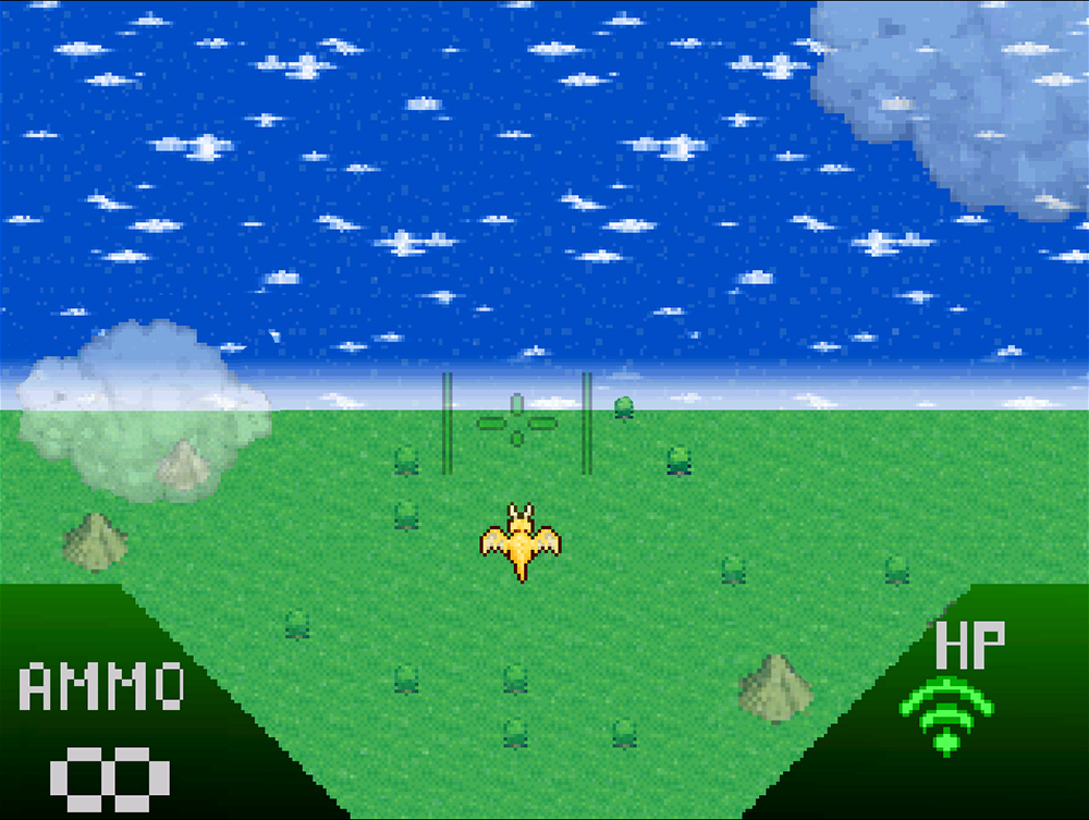 L'aventure contient des mini-jeux, comme cette parodie de shooter aérien.